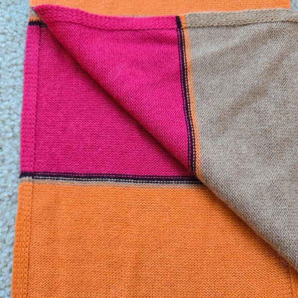 NWOT Cashmere Colorblock Scarf - Picture 4 of 8